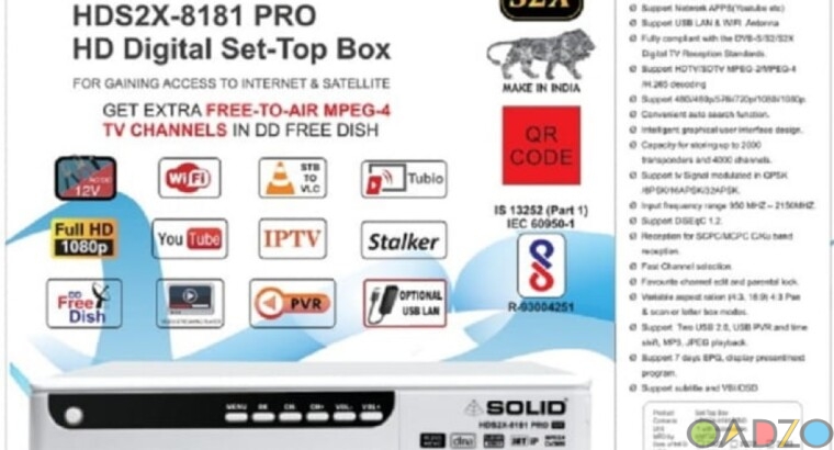 SOLID HDS2X – 8181PRO H . 265 T2 – MI HEVC DVB – S2X FullH