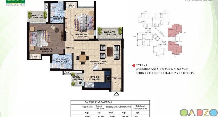 Sikka Kaamya Green resident project 2bhk In Noida