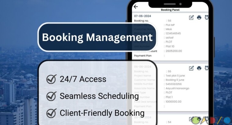 booking Management crm in real estate