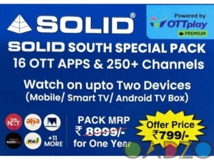 SOLID SOUTH SPECIAL PACK – 16 OTT Apps & 250 + Chan